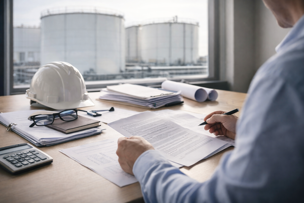 Documentación técnica y planificación operativa en un entorno energético, reflejando un enfoque basado en comprensión, análisis y toma de decisiones informadas.